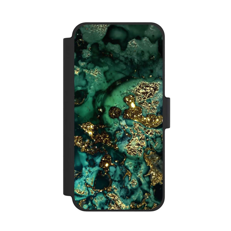 iPhone 12 mini NIVOflip Marbre Cyan Scintillant