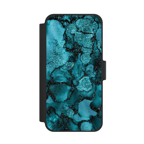 Apple iPhone 12 mini NIVOflip  Blauer Glitzerlook