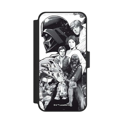 Apple iPhone 12 mini NIVOflip StarWars Charaktere - Schwarz-Weiß