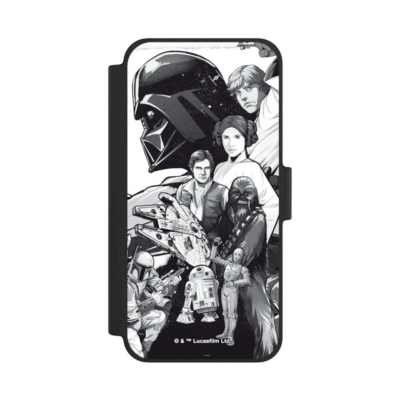 iPhone 12 mini NIVOflip StarWars Charaktere - Schwarz-Weiß