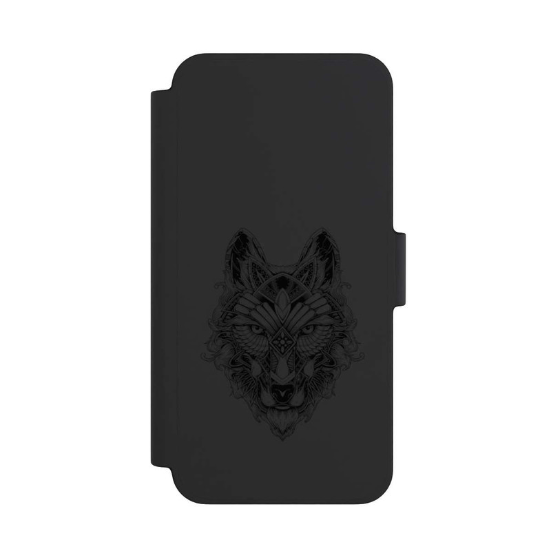 iPhone 12 mini NIVOflip Wolf Mandala ohne Hintergrund