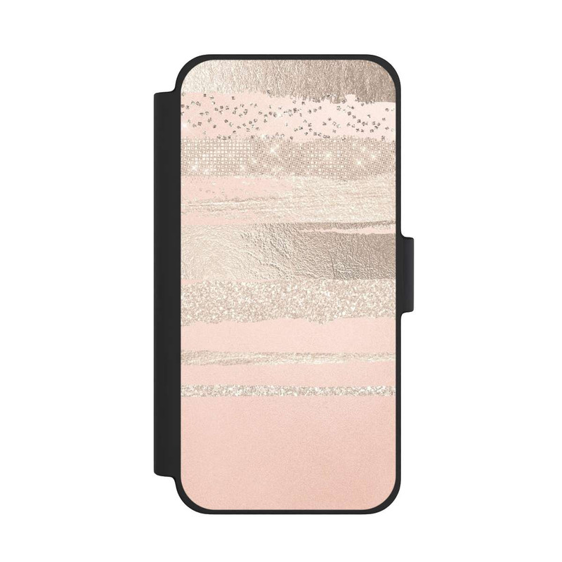 iPhone 12 mini NIVOflip Couches de paillettes (Rosé/Argent) Glitterlook