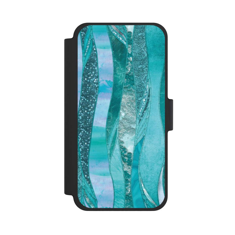iPhone 12 mini NIVOflip Blue Glamour Glitter Look