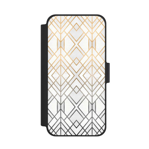 Apple iPhone 12 mini NIVOflip Gold and Grey Geo Print