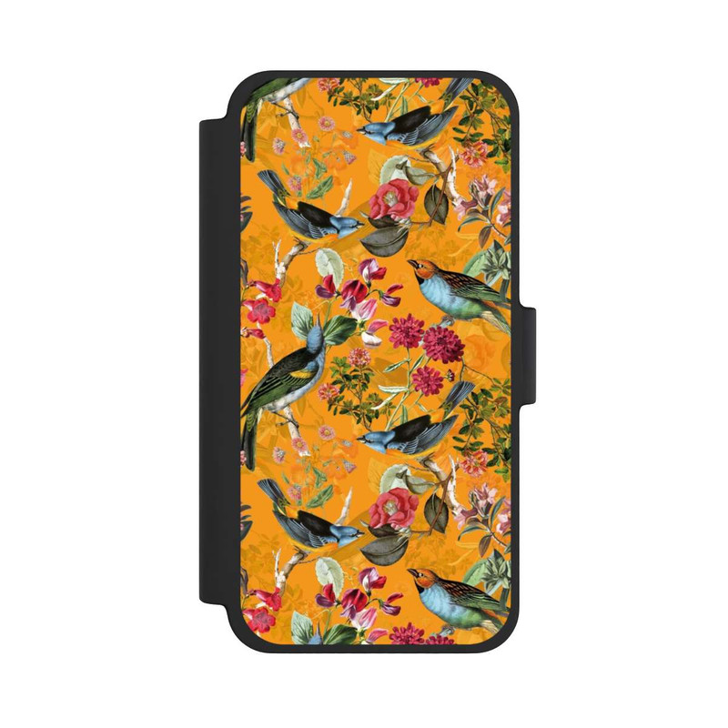 iPhone 12 mini NIVOflip Tapete mit Vögeln und Blumen