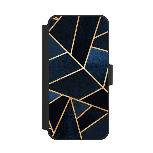 Apple iPhone 12 mini NIVOflip Navy Stein Golddruck
