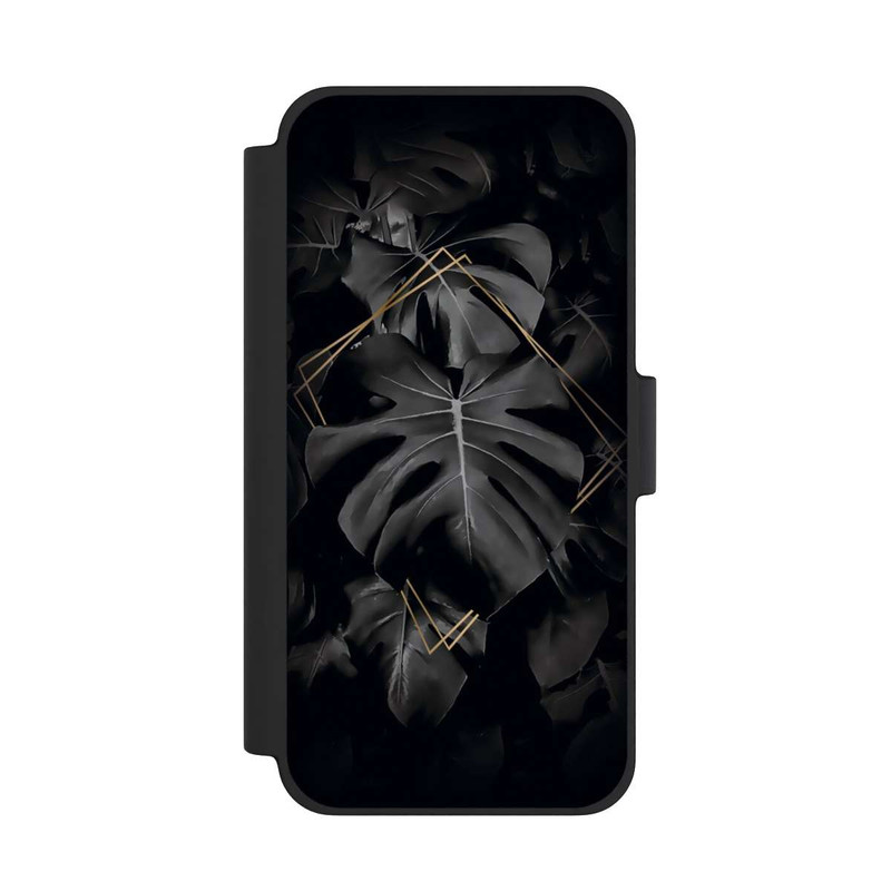 iPhone 12 mini NIVOflip Feuilles noires