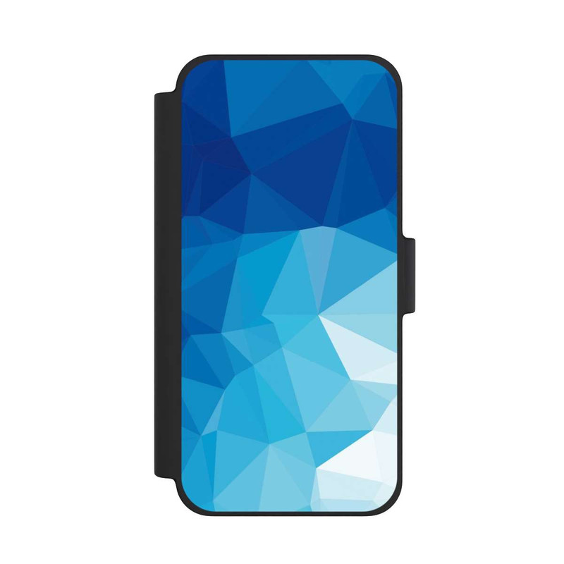 iPhone 12 mini NIVOflip Mosaïque Polygonale Bleue