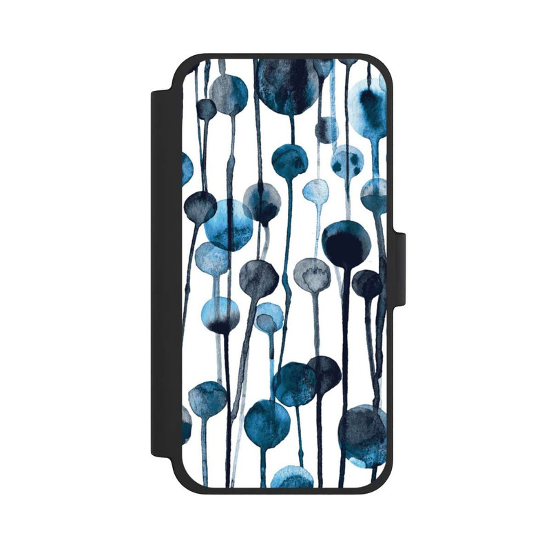 iPhone 12 mini NIVOflip Tropfende Punkte blau
