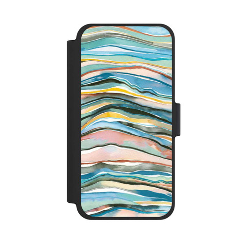 Apple iPhone 12 mini NIVOflip Achatschichten Aquarellblau