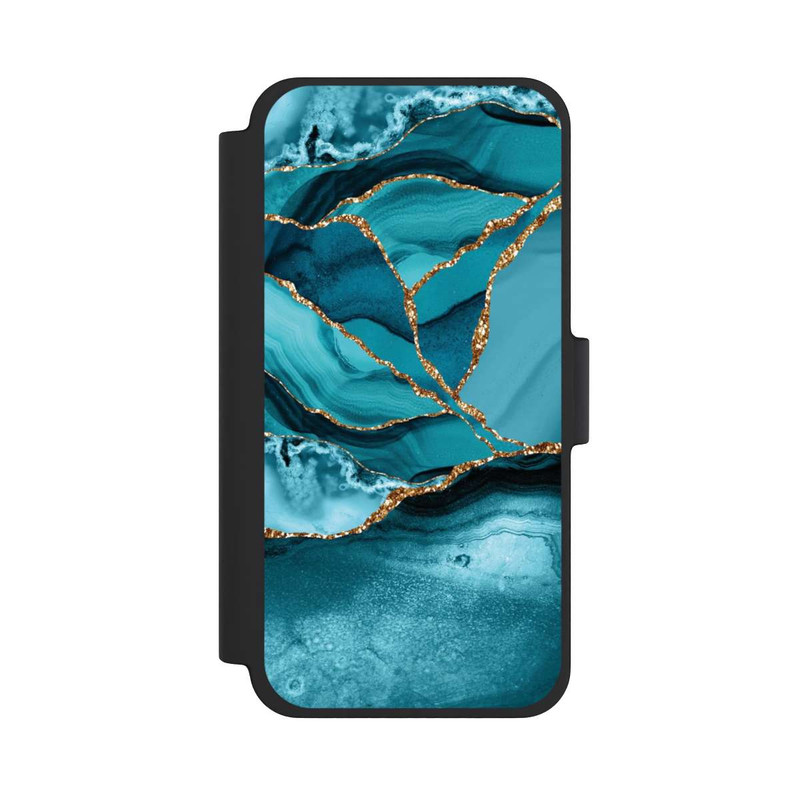 iPhone 12 mini NIVOflip Eisblaue Marmor Landschaft