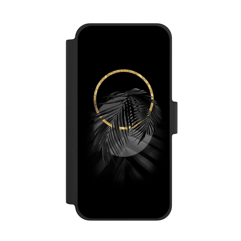 iPhone 12 mini NIVOflip Feuille tropicale noire