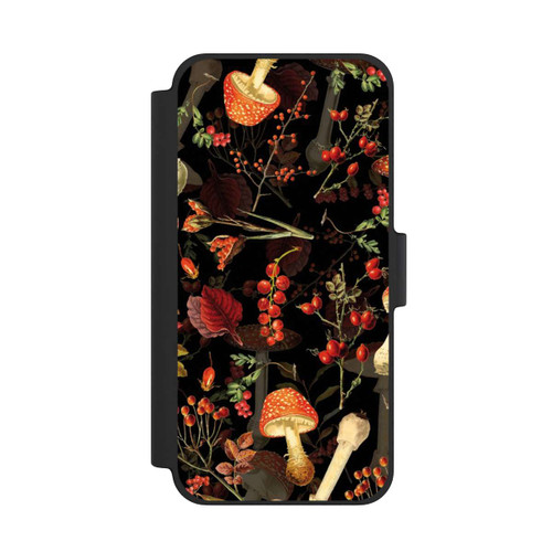 Apple iPhone 12 mini NIVOflip Mushroom Pattern Black