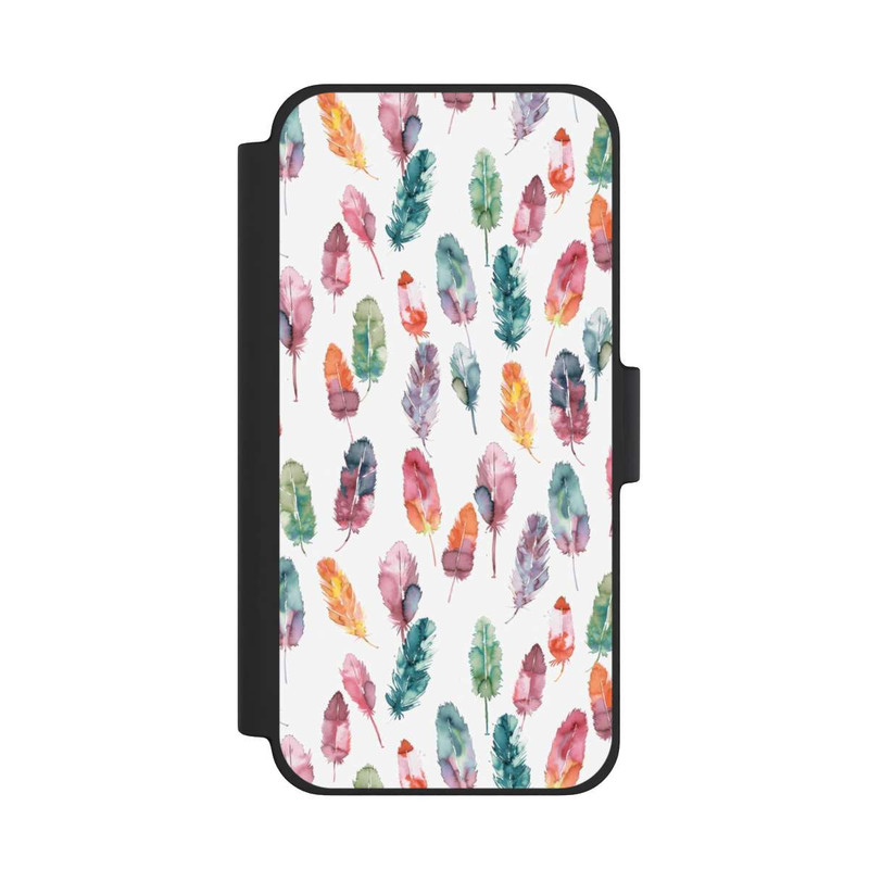 iPhone 12 mini NIVOflip Aquarellfedern Boho