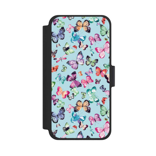 Apple iPhone 12 mini NIVOflip Schmetterlinge rosa orange blau
