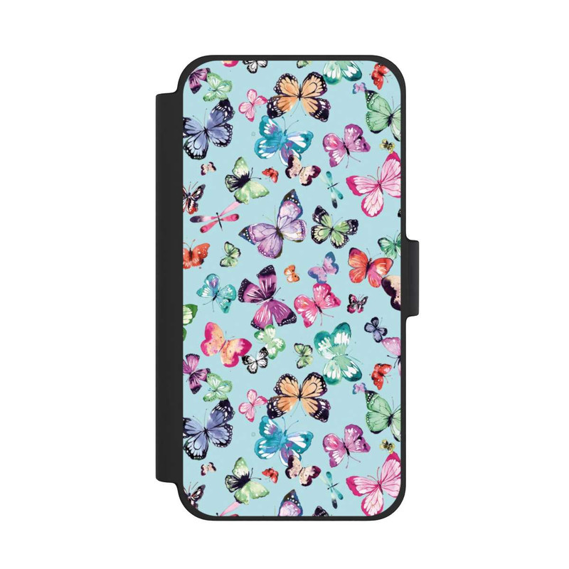 iPhone 12 mini NIVOflip Papillons Rose Orange Bleu