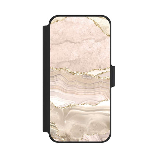 Apple iPhone 12 mini NIVOflip Marmor rosa-goldene Streifen