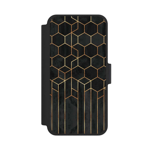 Apple iPhone 12 mini NIVOflip Schwarze Sechsecke
