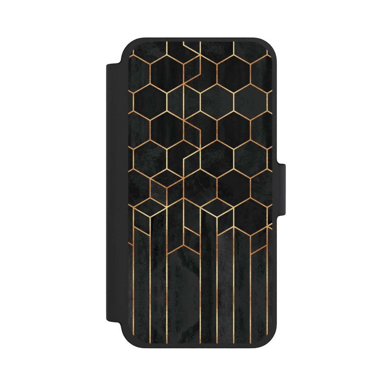 iPhone 12 mini NIVOflip Schwarze Sechsecke