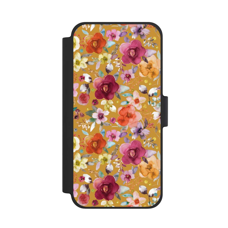 iPhone 12 mini NIVOflip Bouquets de fleurs printanières moutarde
