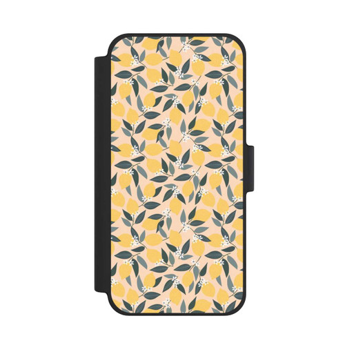 Apple iPhone 12 mini NIVOflip Rosa Zitronen-Muster
