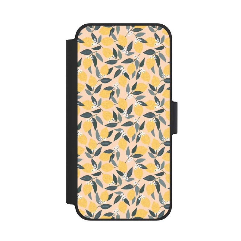 iPhone 12 mini NIVOflip Rosa Zitronen-Muster