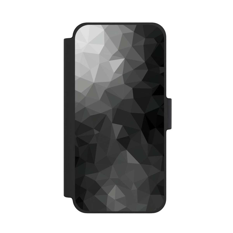 iPhone 12 mini NIVOflip Polygonales Mosaik Schwarz/Weiß
