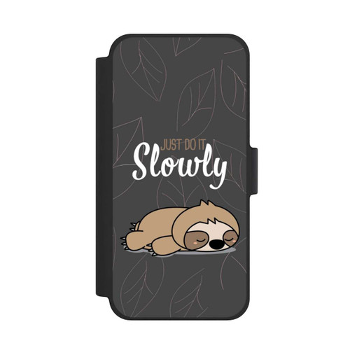 Apple iPhone 12 mini NIVOflip Just Do It Slowly Sloth Grey