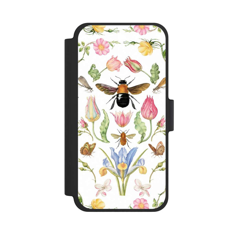 iPhone 12 mini NIVOflip Wildblumen mit Biene weiß