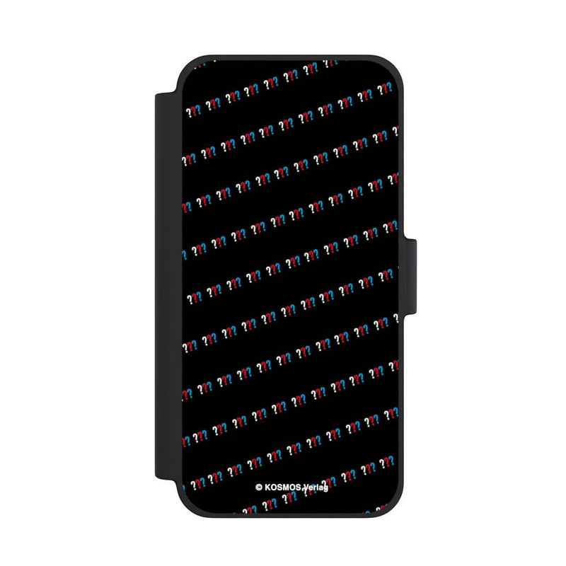 iPhone 12 mini NIVOflip Drei Fragezeichen Muster Schräg