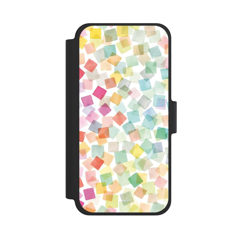 iPhone 12 mini NIVOflip Konfetti geometrische Plaids Regenbogen