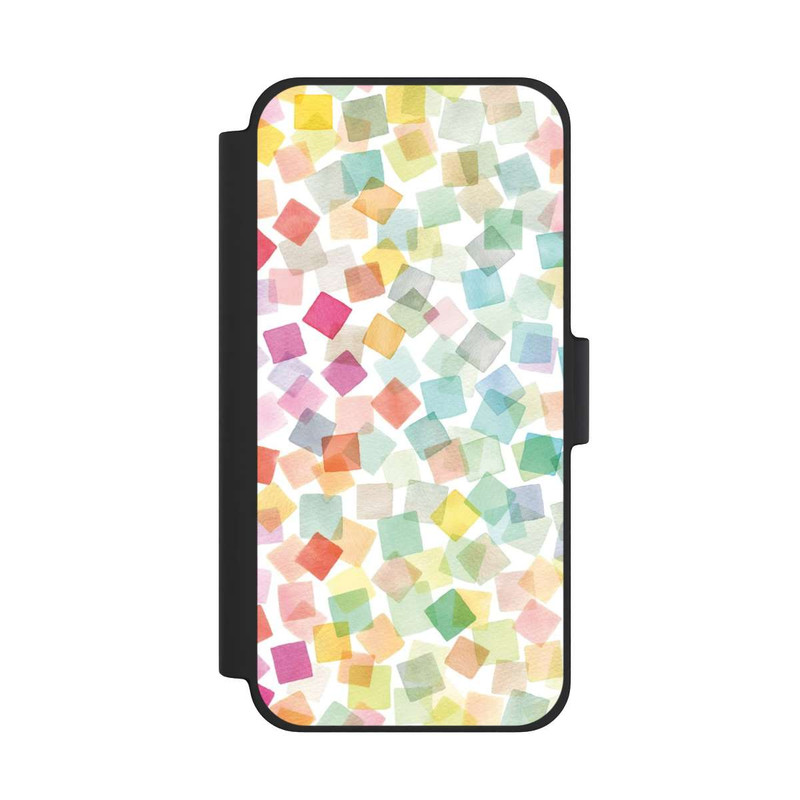 iPhone 12 mini NIVOflip Confettis Plaids Géométriques Arc-en-ciel