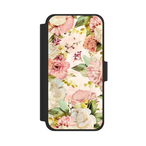 Apple iPhone 12 mini NIVOflip Blumenrahmen Pfingstrosen Beige