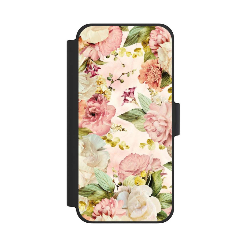 iPhone 12 mini NIVOflip Cadre fleur pivoines beige