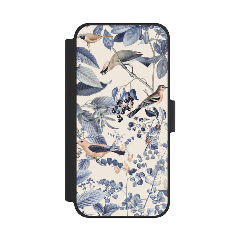iPhone 12 mini NIVOflip Oiseaux Et Baies en Beige