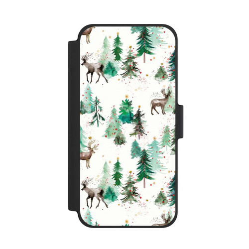 Apple iPhone 12 mini NIVOflip Hirsche und Winterweihnachtsbäume