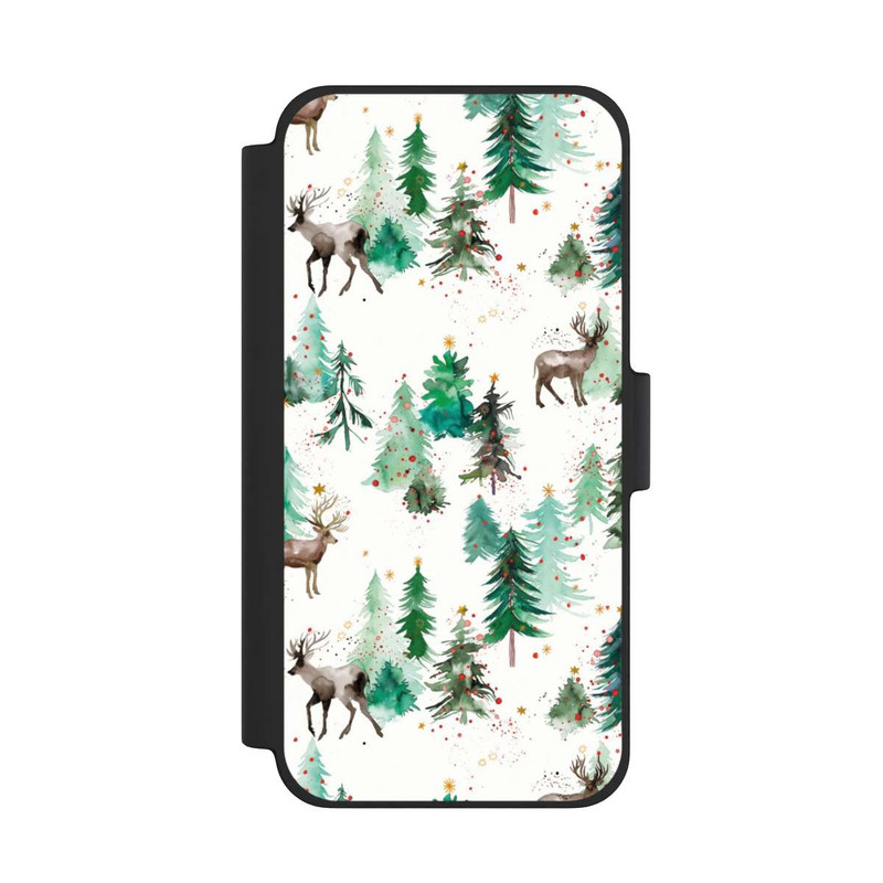 iPhone 12 mini NIVOflip Cerfs et arbres de Noël d'hiver