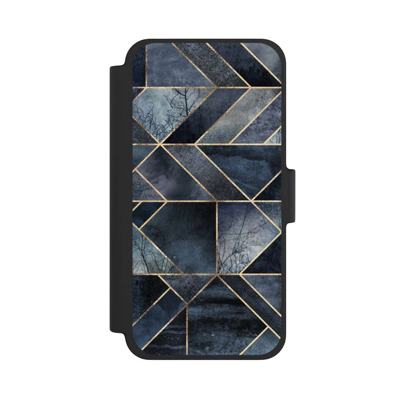 iPhone 12 mini NIVOflip Abstraktes Natur-Dunkelblau