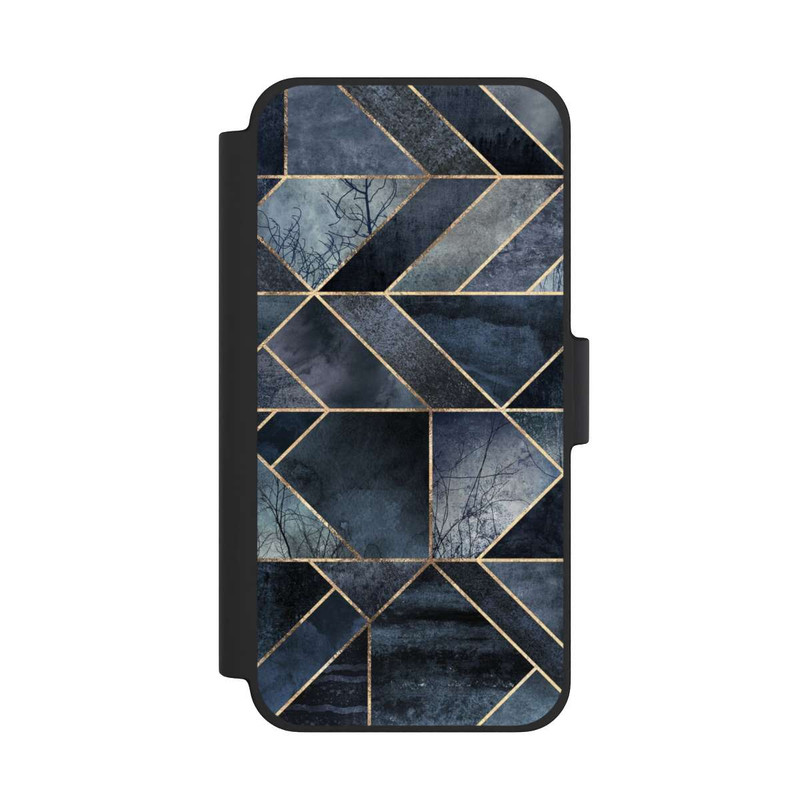 iPhone 12 mini NIVOflip Nature Abstraite Bleu Foncé