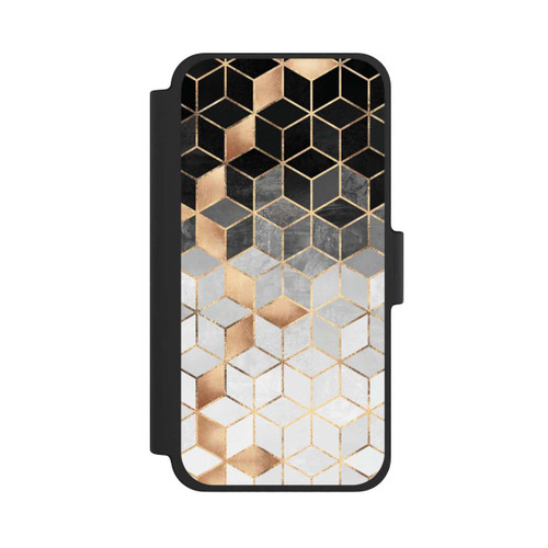 Apple iPhone 12 mini NIVOflip Würfel dunkel und gold