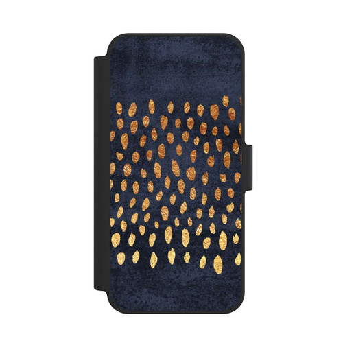 Apple iPhone 12 mini NIVOflip Muster Gold und Marine