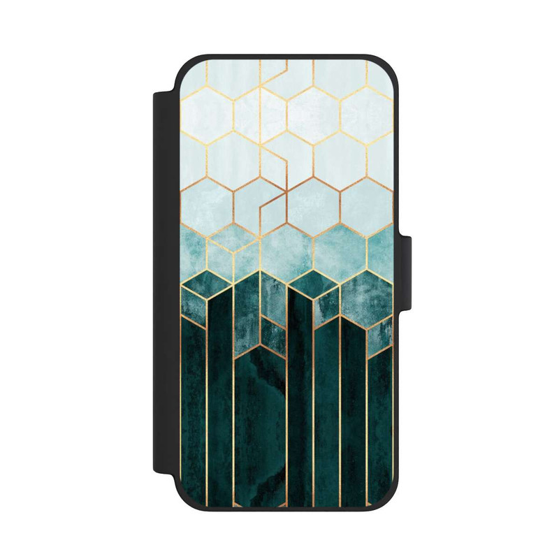 iPhone 12 mini NIVOflip Teal Hexagons