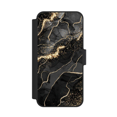 Apple iPhone 12 mini NIVOflip Look Spirales de Marbre Sombre &amp; Or