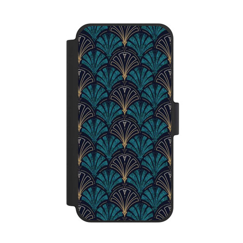Apple iPhone 12 mini NIVOflip Art Deco Aquamarin Gold