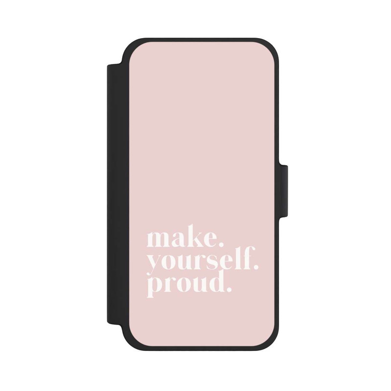 iPhone 12 mini NIVOflip Make Yourself Proud Zitat - Altrosa