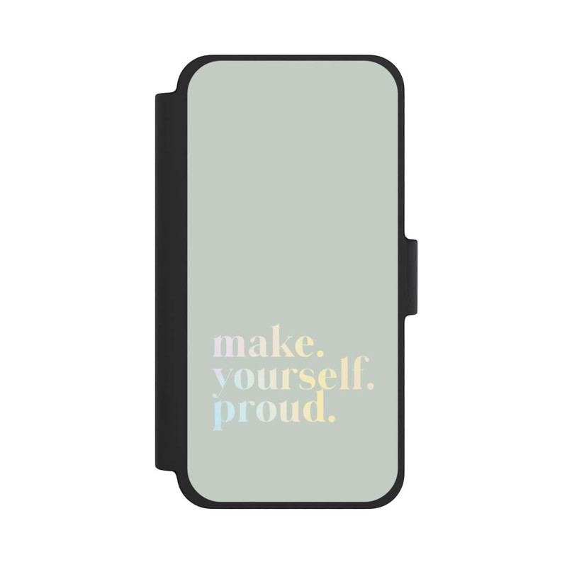 iPhone 12 mini NIVOflip Make Yourself Proud Zitat-Minze und Farbverlauf