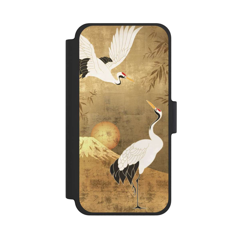 iPhone 12 mini NIVOflip Kraniche Gold Japan 1