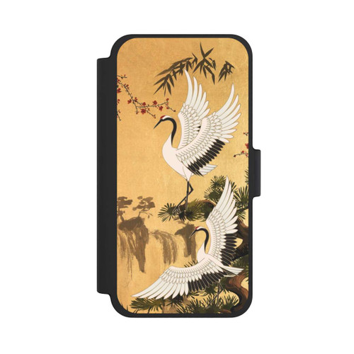 Apple iPhone 12 mini NIVOflip Kraniche Gold Japan 2