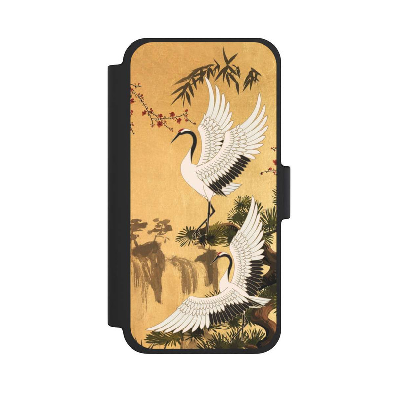 iPhone 12 mini NIVOflip Kraniche Gold Japan 2