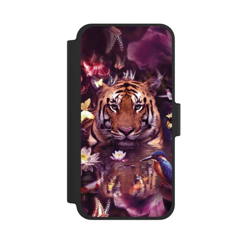 Apple iPhone 12 mini NIVOflip Tiger Blumenrahmen